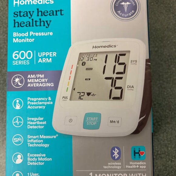 Homedics 600 series Blood Pressure Monitor AM/PM Memory Averaging - Picture 1 of 1